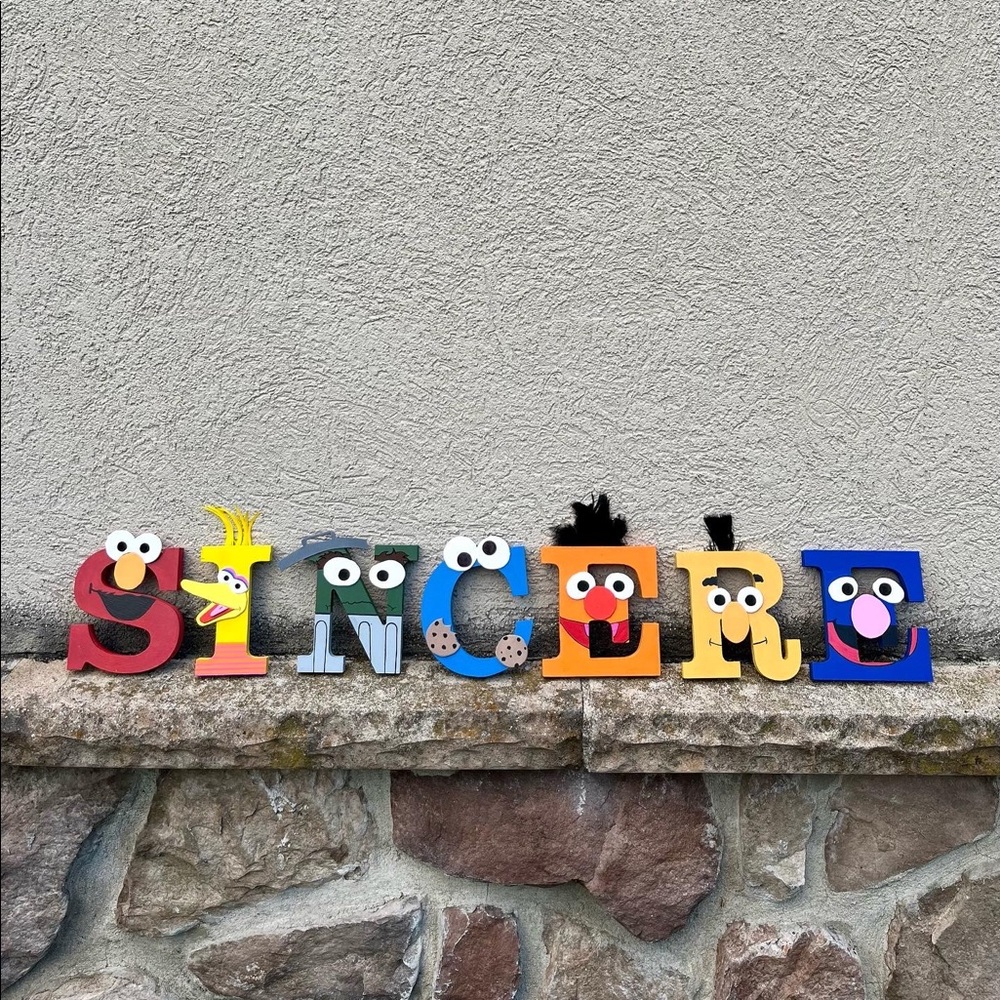 Custom Painted “Sesame Street” Letters
